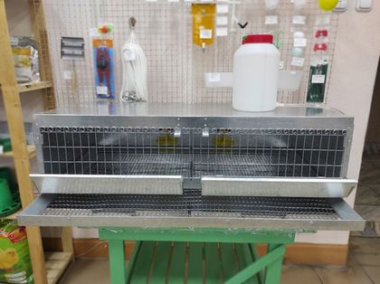 Клетка для перепелов до 40 голов, с кормушкой и поилкой