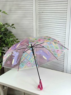 Зонт детский Забавные зверушки 48,5 см розовый (202002056-1)