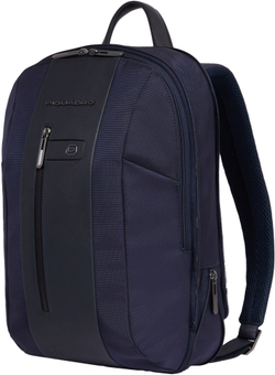 Рюкзак Piquadro Brief2 CA6383BR2/BLU темно-синий нейлон/натуральная кожа