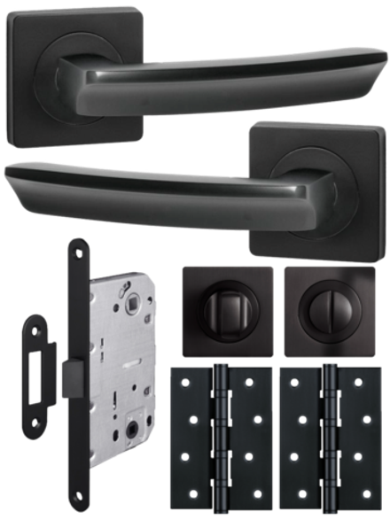 Межкомнатная ручка с замком и петлями SIGMA