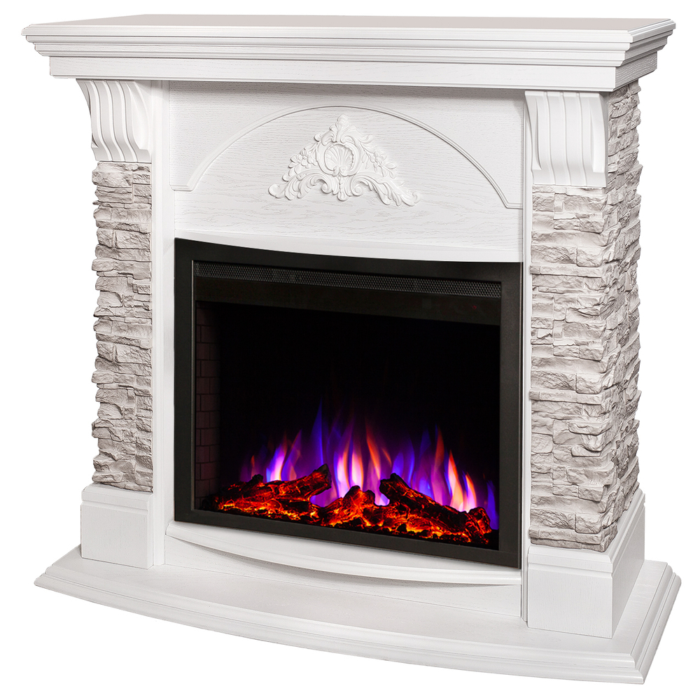 Каминокомплект Real Flame Athena GR WT с очагом Saphir 25,5