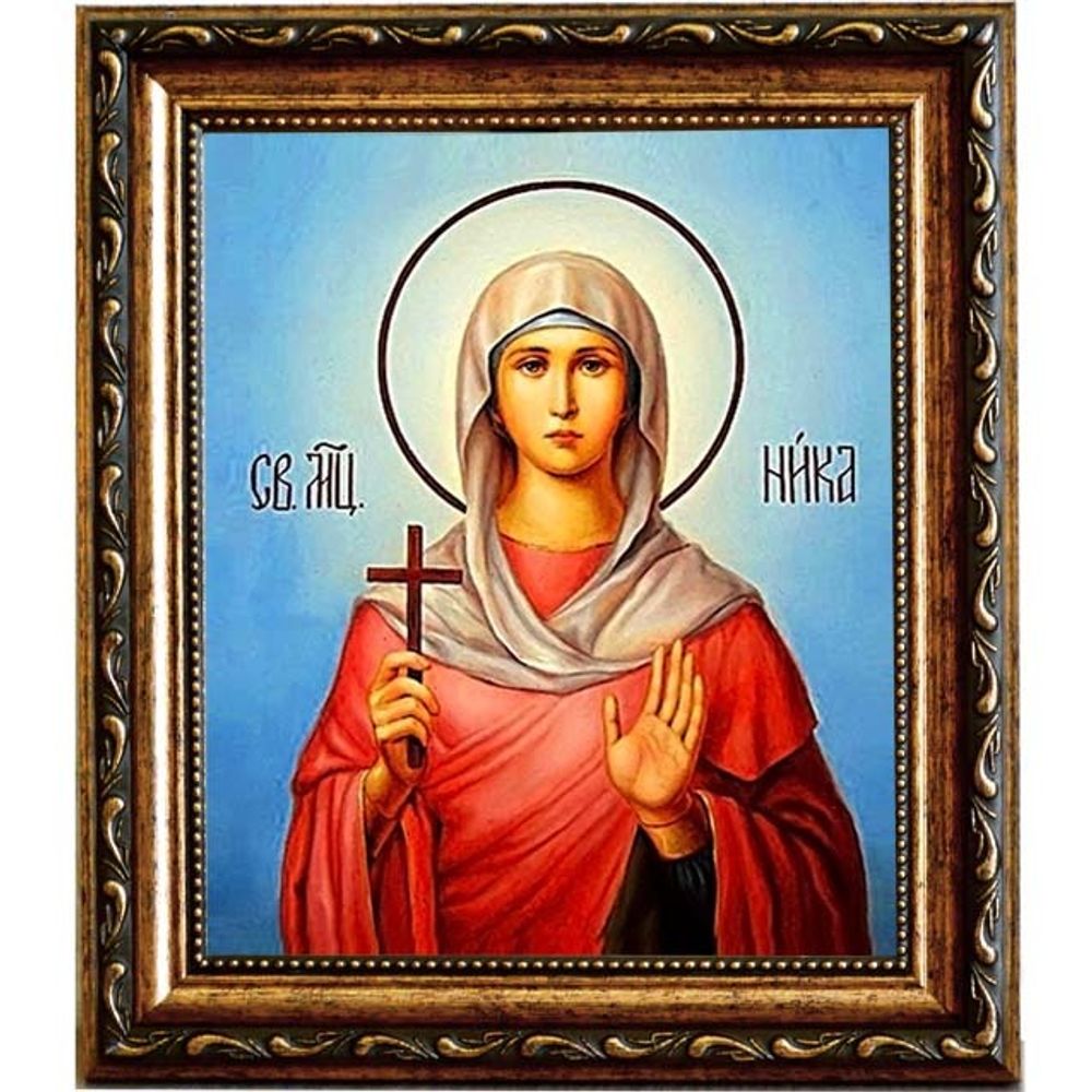 Ника Коринфская Святая мученица. Икона на холсте.