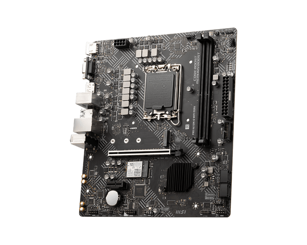 Материнская плата MSI PRO H610M-G WIFI DDR4 LGA1700 H610 2xDDR4 4xSATA3 M.2 VGA DP HDMI mATX