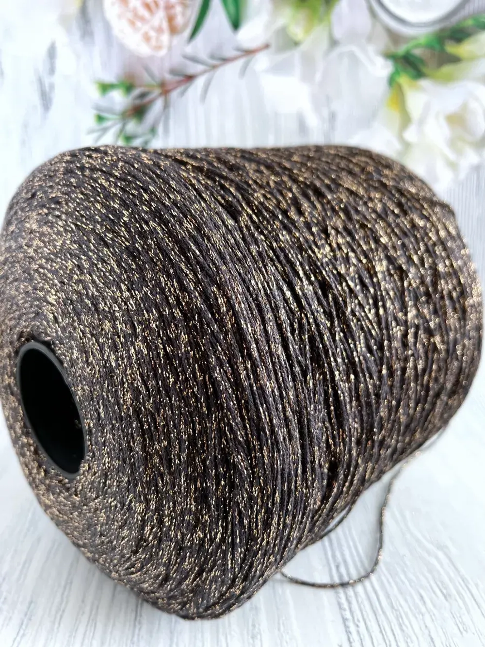 Пряжа хлопковая с люрексом