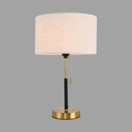 8358/1T CLASSI медь/черный/белый, металл/текстиль Настольная лампа E27 60W 220V IRISA