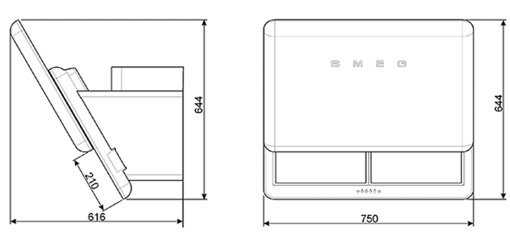 Вытяжка Smeg KFAB75CR