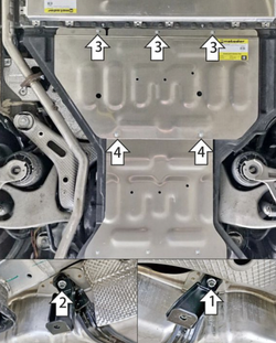 Защита алюминиевая топливного бака для Voyah Free MOTODOR.348604