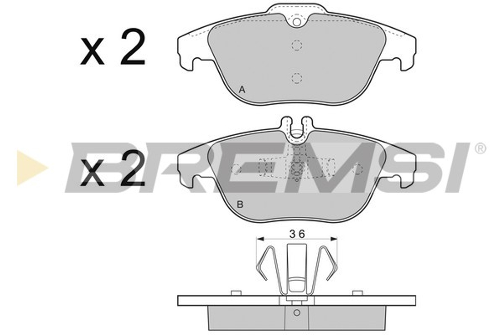 BREMSI - BP3328-BMS - Brake Pad Set, disc brake