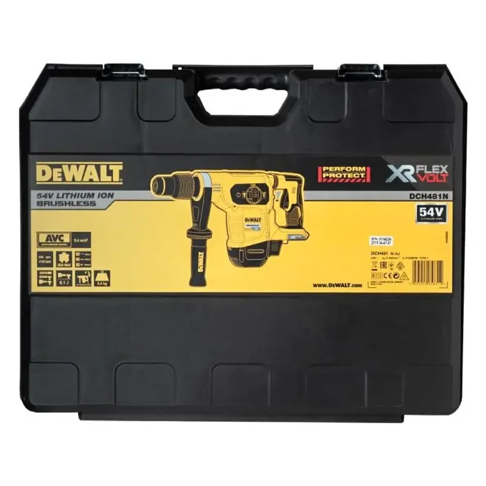 DeWalt DCH481N аккумуляторный бесщеточный перфоратор (без АКБ и ЗУ)