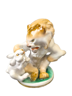 Фарфоровая статуэтка "Заяц во хмелю" ЛФЗ