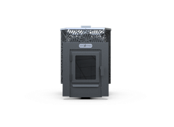 Банная печь Душа- 15 Сетка Модерн Закрытая Каменка стекло 8мм