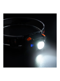 Фонарь аккумуляторный налобный AccuH1-L5WZ-og zoom LED 5Вт + 2хRED SMD IP54 5 режимов: 100проц. 180лм 3.5ч/50проц. 110лм 5.5ч/30проц. 65лм 15ч/красн. 28ч/мигающ. красн. 12ч аккум. 0.8А.ч управл. жестами черн./оранж. JazzWay 5036611