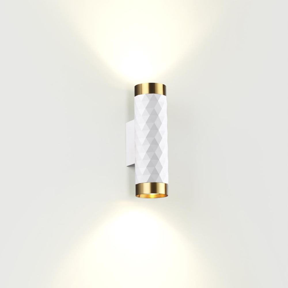 4286/2W HIGHTECH ODL22 000 белый/золотистый/металл Настенный светильник IP20 LED GU10 max 2*10W AD ASTRUM