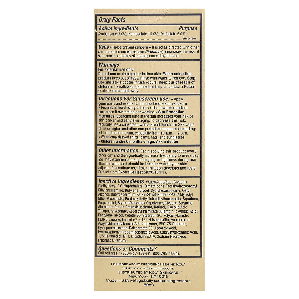 RoC, Retinol Correxion®, ежедневное увлажняющее средство против глубоких морщин, SPF 30, 30 мл (1 жидк. унц.)