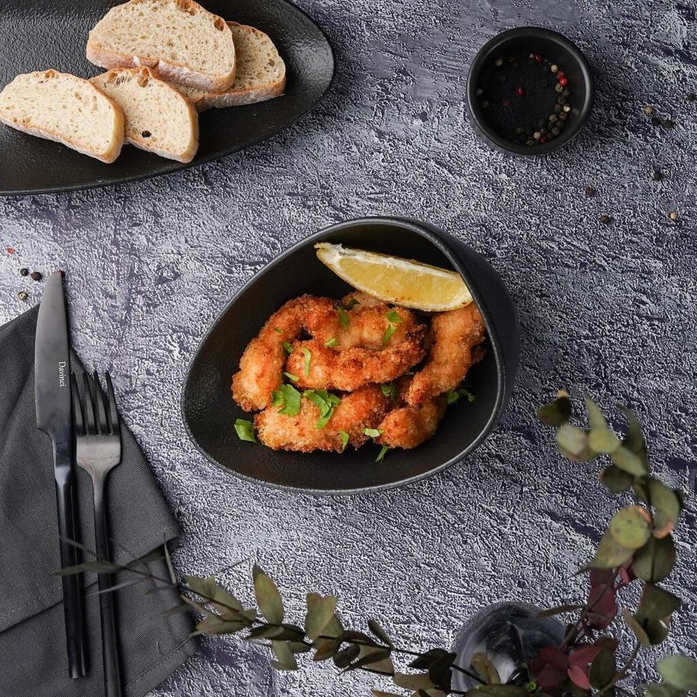 Салатник 280 мл 19*14 см h9 см Side Up Smooth Black Raw Stellar P.L. Proff Cuisine [1]