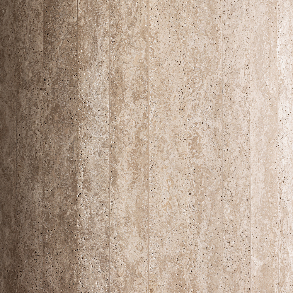 Обеденный стол из бежевого травертина THIENNES