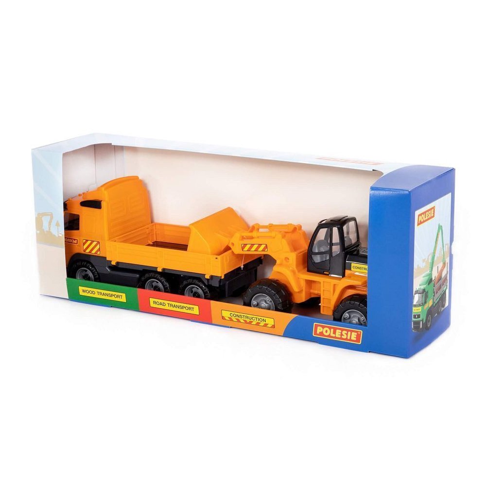Автомобиль бортовой и трактор-погрузчик в наборе