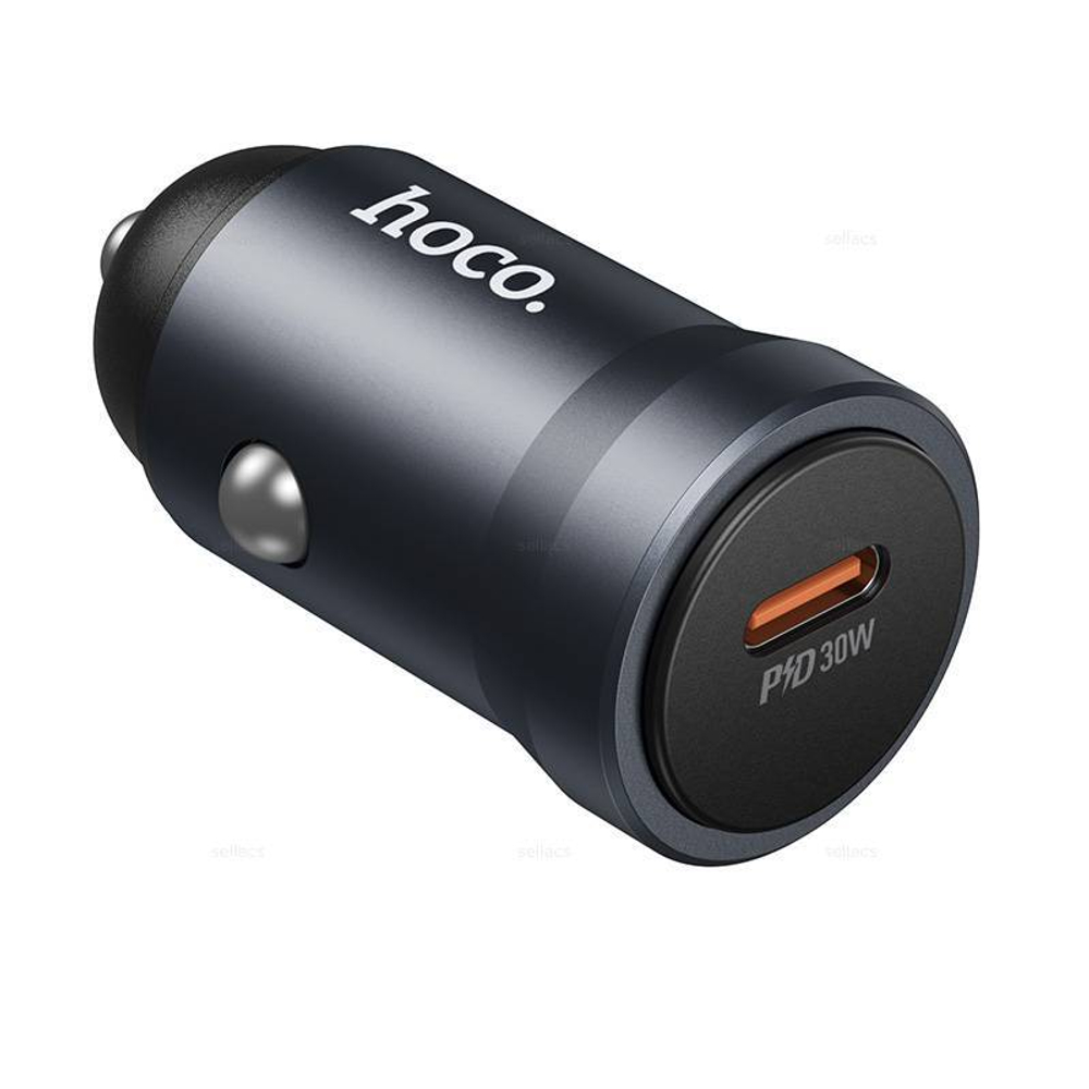 Автомобильный адаптер питания HOCO Z62A 30W PD (черный)