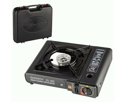 Газовая плита туристическая в кейсе, ENERGY GS-300, 2 типа подключения