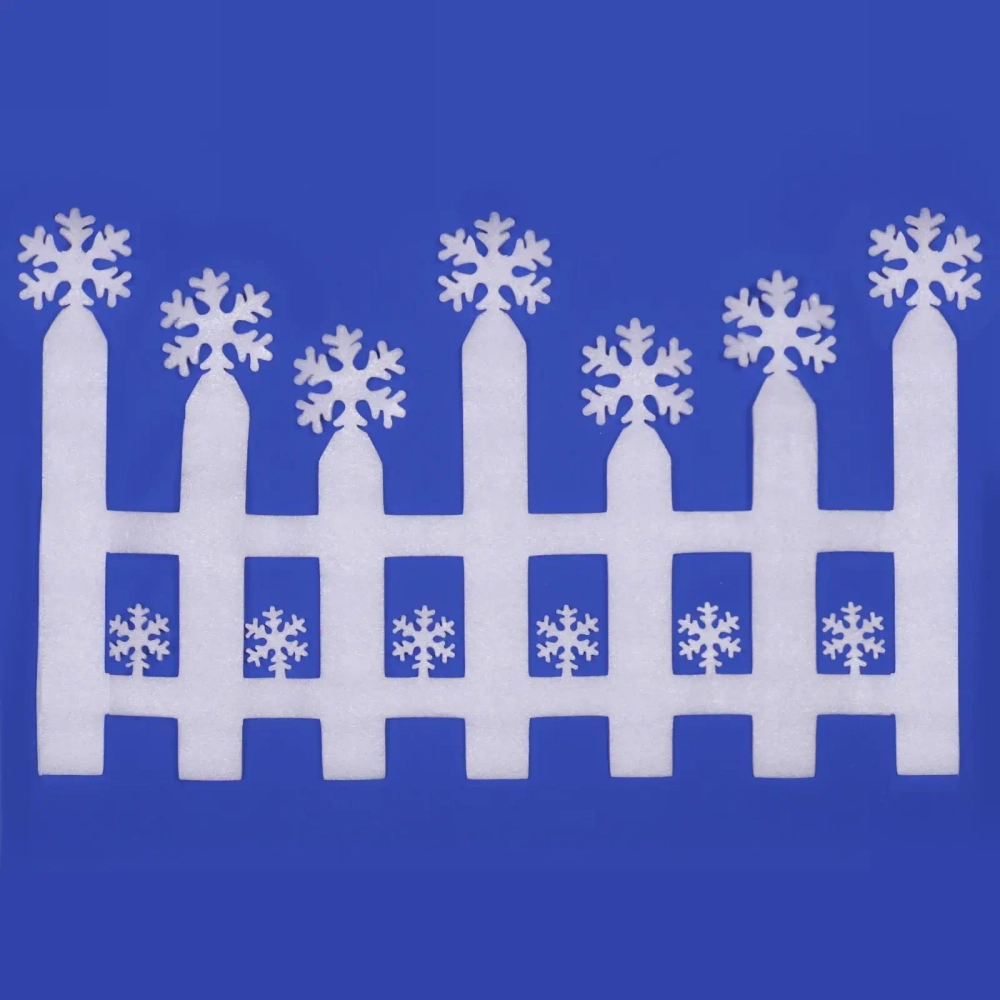 Украшение новогоднее «Забор со сказочными снежинками» 57*33 см