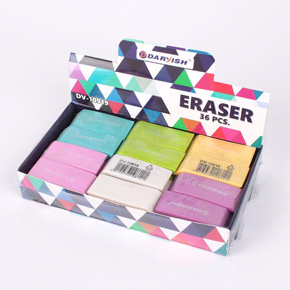Ластик прямоугольный ассорти (Darvish)