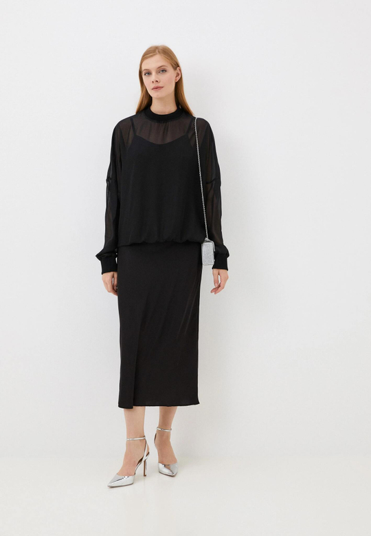 Костюм платье и свитшот "Ночь нежна", цвет черный