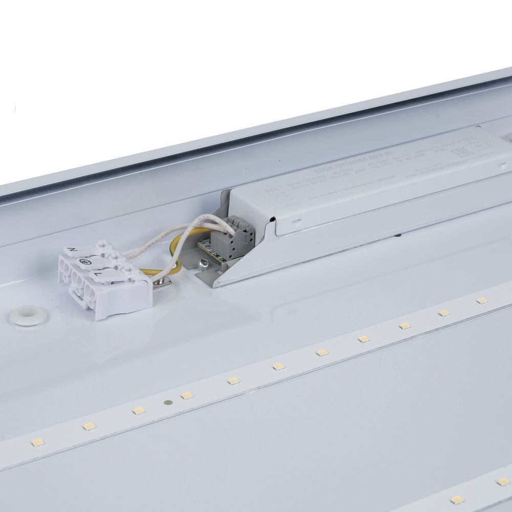 ULP-6060 36W-3950К IP40 SCHOOL ECO WHITE Светильник светодиодный потолочный универсальный. Белый свет 3950K. 5250Лм. Корпус белый. В комплекте с и-п. ТМ Uniel.