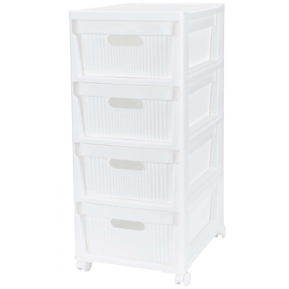 Комод BP_на колесах Velvet, 4 ящика,300х385х690 ММ (Белый)