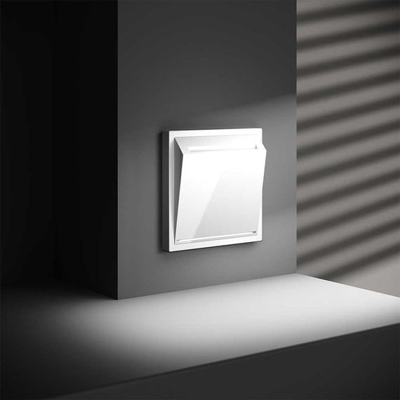 Выключатель встраиваемый S70 карточный 16А, (белый глянцевый) Voltum VLS010701