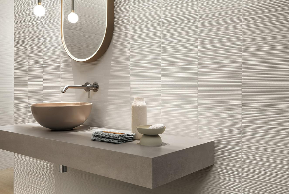 Atlas Concorde 3D Wall Plaster Barcode White 50x120