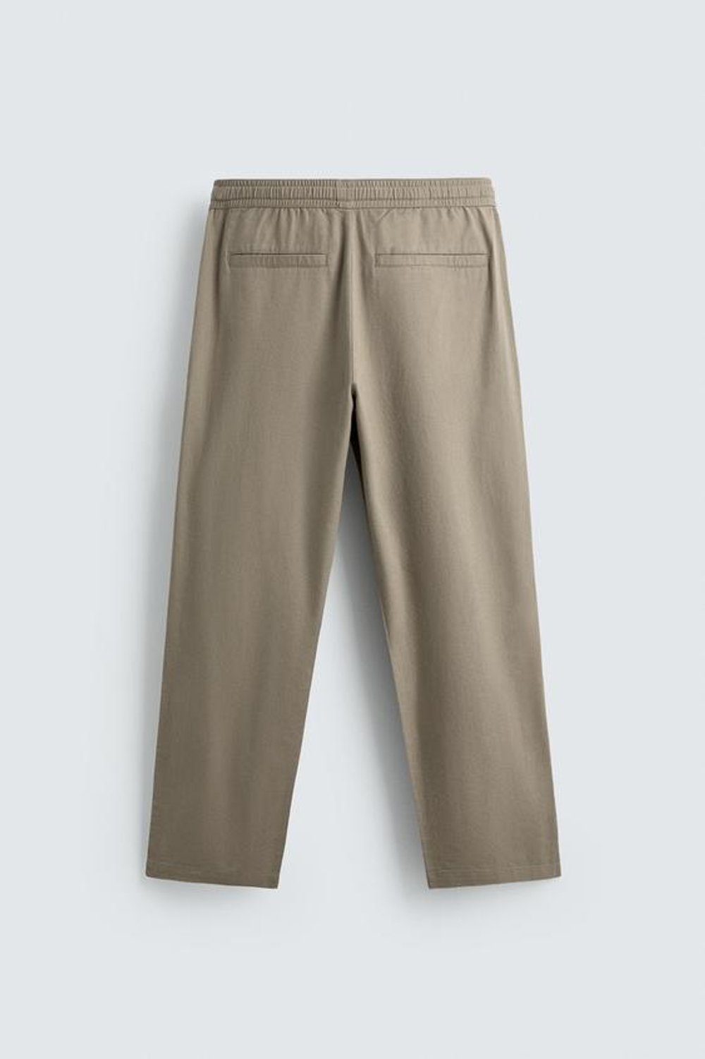 ZARA БРЮКИ RELAXED FIT ИЗ СМЕСИ ХЛОПКА, ЗЕЛЕНЫЙ