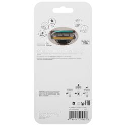 Бритвенная система Kodak Ultra Premium Razor 3 Starter мужская серебро/черный 3 лезвия 1 сменная кассета