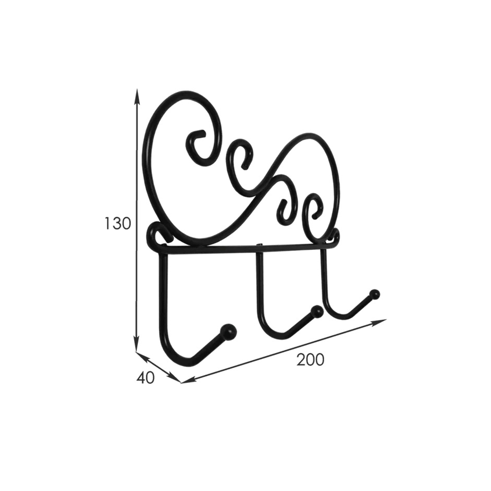 Вешалка  Кружева 3 арт.ВН 275 Ч (черный, в упаковке 10 шт)