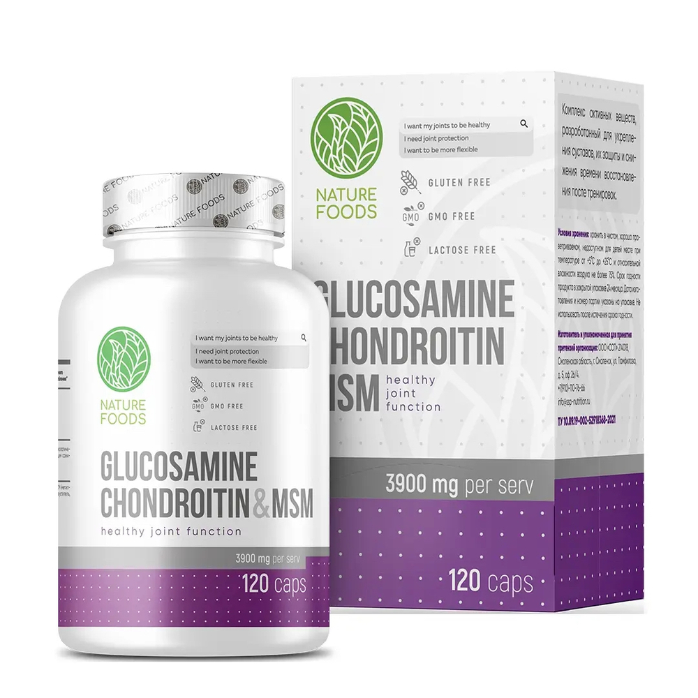 Nature Foods Glucosamine Chondroitin MSM (120 таб.) [M]