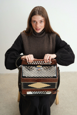 Манишка из кашемира с мериносом кофейного цвета ПРЕДЗАКАЗ