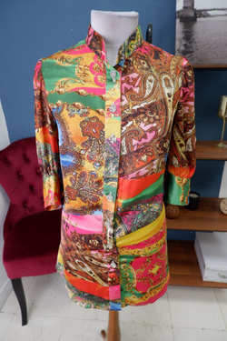 Рубашка W Les Femmes с принтом 42 размер