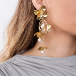 Серьги с цветами