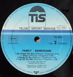 Винтажная виниловая пластинка LP Family Bandstand (Germany 1975)