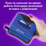 Дырокол BRAUBERG "JET PRO" до 20 листов сине-черный (3 штуки в упаковке)