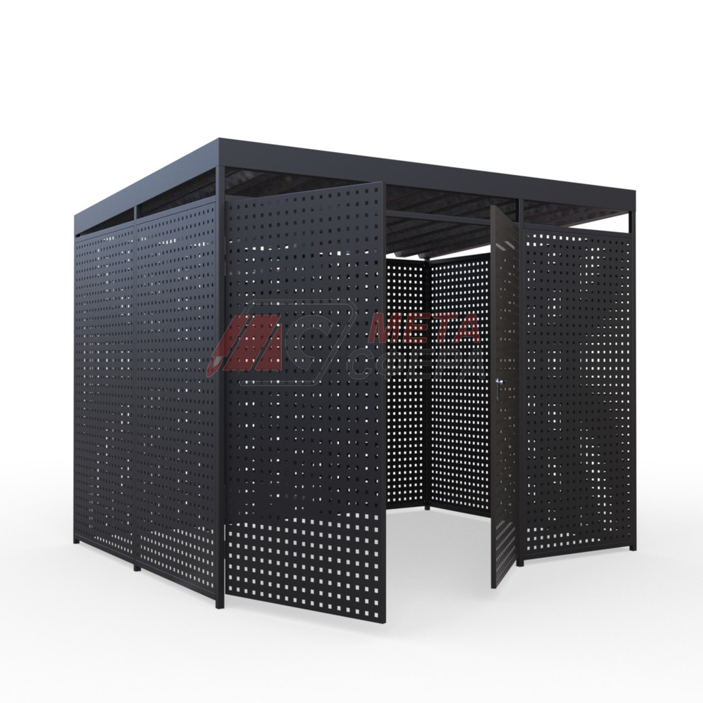 Площадка для сбора мусора Перфо на 2 бака