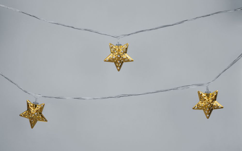 Гирлянда Navigator 95 038 NGF-D042-02 (нить золотые звезды WW 1.6м IP20)