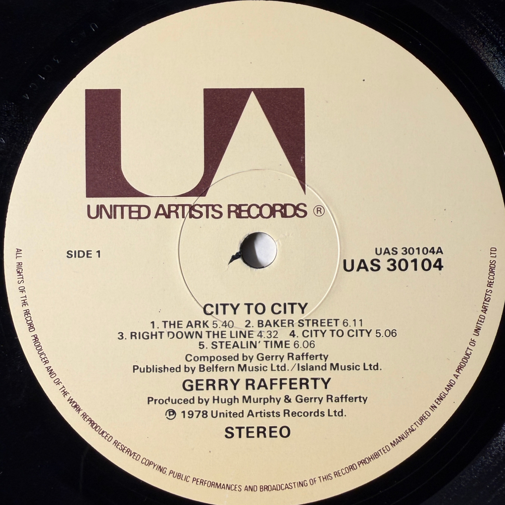 Gerry Rafferty - City To City (Англия 1978г.)