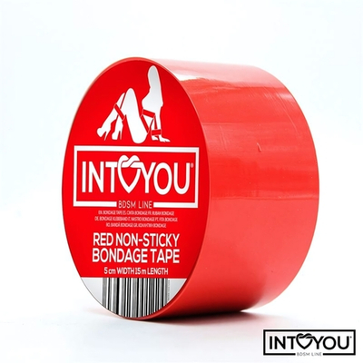 Красный скотч для фиксации Non-Sticky Bondage Tape - 15 м. (Цвет: красный)