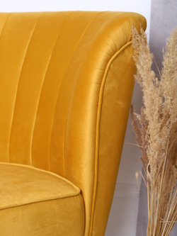 Кресло "Donatello" антивандальный велюр горчичный/натурал