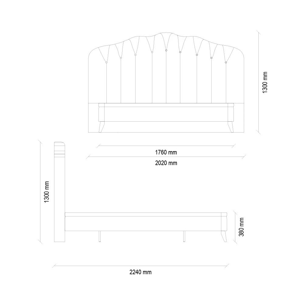 Кровать 160x200 ENZA HOME ELEGANTE EH20179