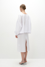 Блуза пышная из фактурного хлопка