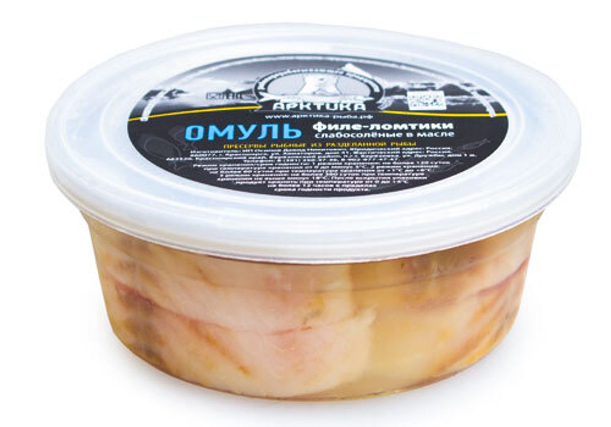 Пресервы из омуля слабой соли, 200г