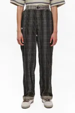 Брюки Ymkashix Velvet Tartan коричневые / черные