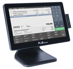 Сенсорный моноблок POScenter POS90NS (15.6", PCAP, J3455, RAM 8Gb, SSD 128Gb, MSR) без ОС
