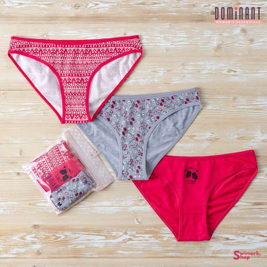 Трусики женские DOMINANT 35000-169, BIKINI, 3 шт. в уп.